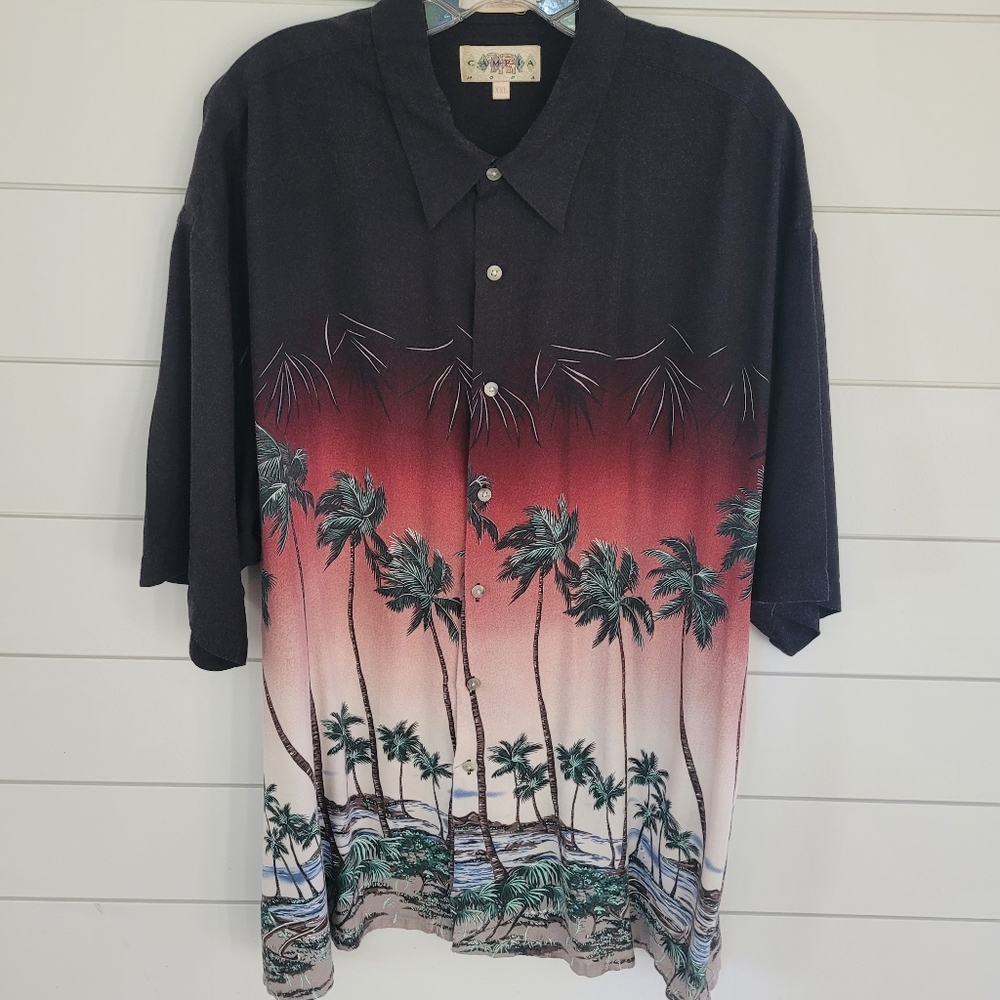 Vintage Campia Moda Short Sleeve Aloha Hawaiian Button Up Shirt Men's XXL